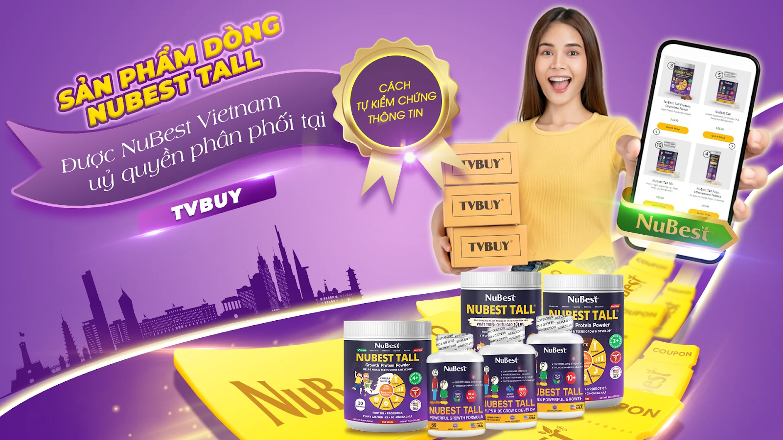 TPBVSK hỗ trợ tăng chiều cao là dòng sản phẩm chủ lực của NuBest Vietnam